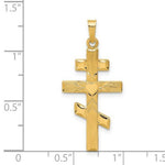 Load image into Gallery viewer, 14K Yellow Gold Eastern Orthodox Cross Pendant 34mm length
