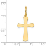 Load image into Gallery viewer, 14K Yellow Gold Polished Cross Charm 30mm length
