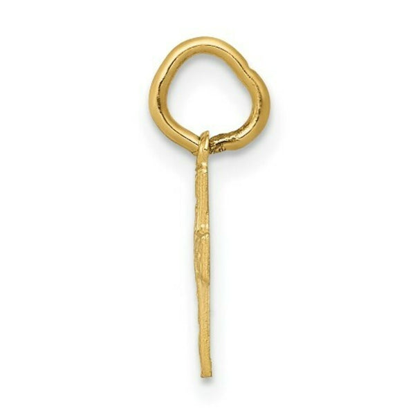 14K Yellow Gold Cross Charm 15mm length