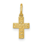Load image into Gallery viewer, 14K Yellow Gold Cross Charm 15mm length
