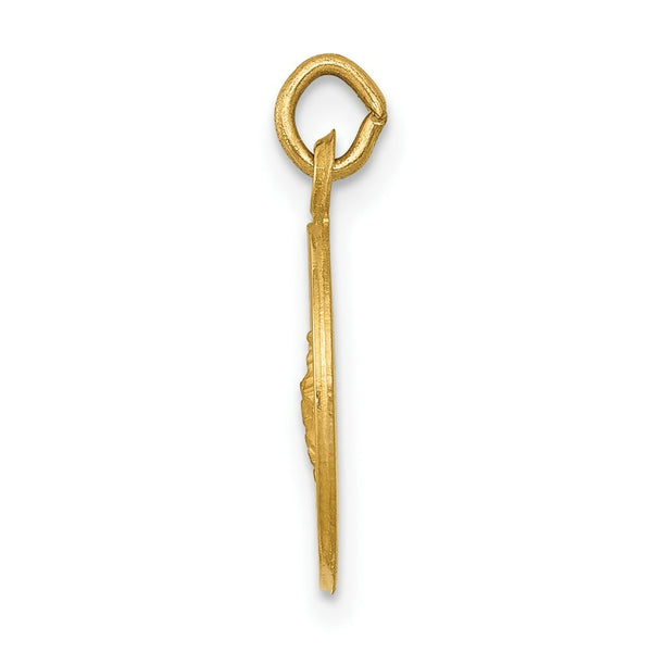 14K Yellow Gold Saint George Medal Charm 12mm width