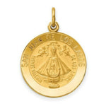Load image into Gallery viewer, 14K Yellow Gold Our Lady of San Juan Medal Pendant 18mm width
