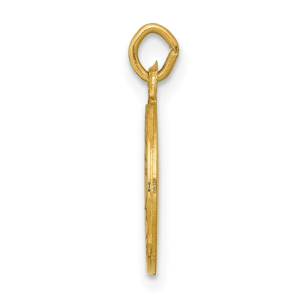 14K Yellow Gold Saint Elizabeth Seton Medal Charm 12mm width
