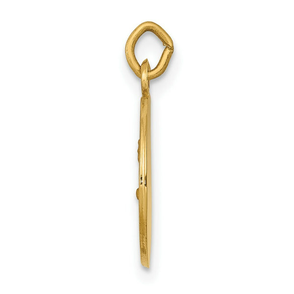 14K Yellow Gold Saint John Medal Charm 13mm width