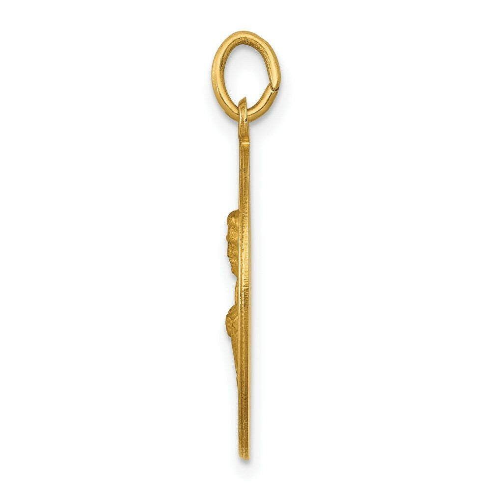 14K Yellow Gold Saint John Medal Pendant 19mm width