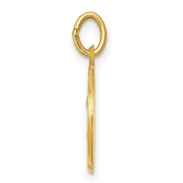 14K Yellow Gold Saint Matthew Medal Charm 12mm width
