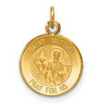 Load image into Gallery viewer, 14K Yellow Gold Saint Matthew Medal Charm 12mm width
