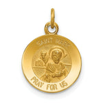 Load image into Gallery viewer, 14K Yellow Gold Saint Mark Medal Charm 12mm width
