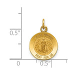 Load image into Gallery viewer, 14K Yellow Gold Saint Martha Medal Pendant 12mm width

