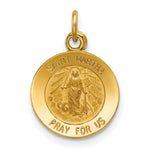 Load image into Gallery viewer, 14K Yellow Gold Saint Martha Medal Pendant 12mm width
