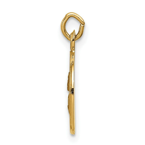 14K Yellow Gold Saint Paul Medal Charm 12mm width