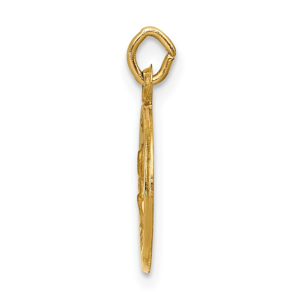14K Yellow Gold Saint Peter Medal Charm 12mm width