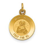 Load image into Gallery viewer, 14K Yellow Gold Saint Peter Medal Charm 12mm width
