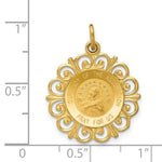 Load image into Gallery viewer, 14K Yellow Gold Our Lady Of The Assumption Medal Pendant 19mm width
