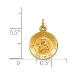 Load image into Gallery viewer, 14K Yellow Gold Our Lady of Perpetual Help Medal Charm 12mm width
