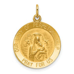 Load image into Gallery viewer, 14K Yellow Gold Our Lady of Perpetual Help Medal Pendant 18mm width
