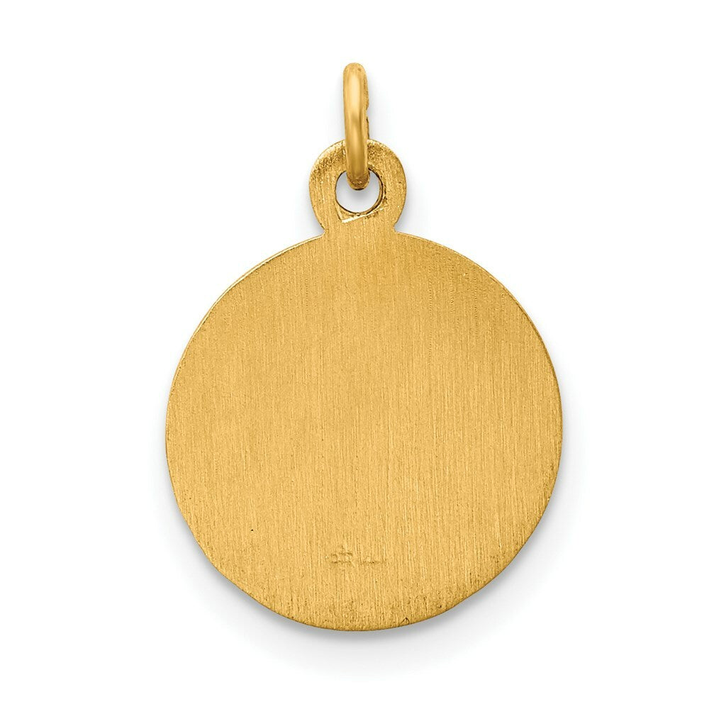 14K Yellow Gold Infant of Prague Medal Charm