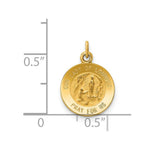 Load image into Gallery viewer, 14K Yellow Gold Our Lady of Lourdes Medal Charm 12mm width
