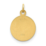 Load image into Gallery viewer, 14K Yellow Gold Our Lady of Lourdes Medal Charm 12mm width
