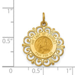 Load image into Gallery viewer, 14K Yellow Gold Our Lady of Lourdes Medal Pendant 19mm width
