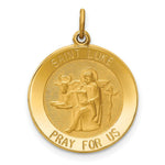 Load image into Gallery viewer, 14K Yellow Gold Saint Luke Medal Pendant 19mm width
