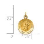 Load image into Gallery viewer, 14K Yellow Gold Our Lady of Mt. Carmel Medal Charm 12mm width
