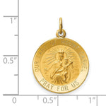 Load image into Gallery viewer, 14K Yellow Gold Our Lady of Mt. Carmel Medal Charm 18mm width
