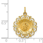 Load image into Gallery viewer, 14K Yellow Gold Our Lady of Mt. Carmel Medal Charm 19mm width

