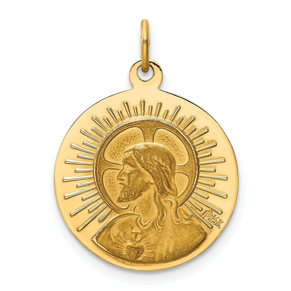 14K Yellow Gold Matka Boska Medal Charm