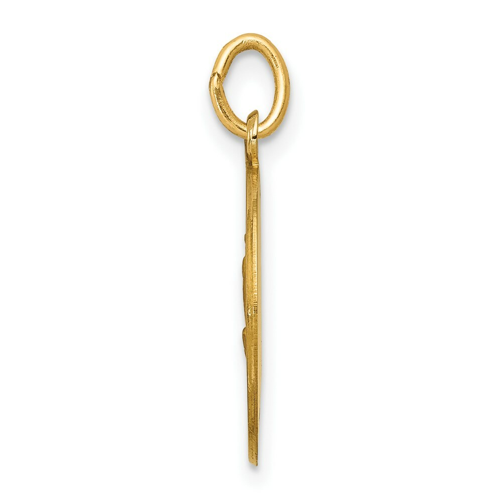 14K Yellow Gold Our Lady of Fatima Medal Charm 15mm width