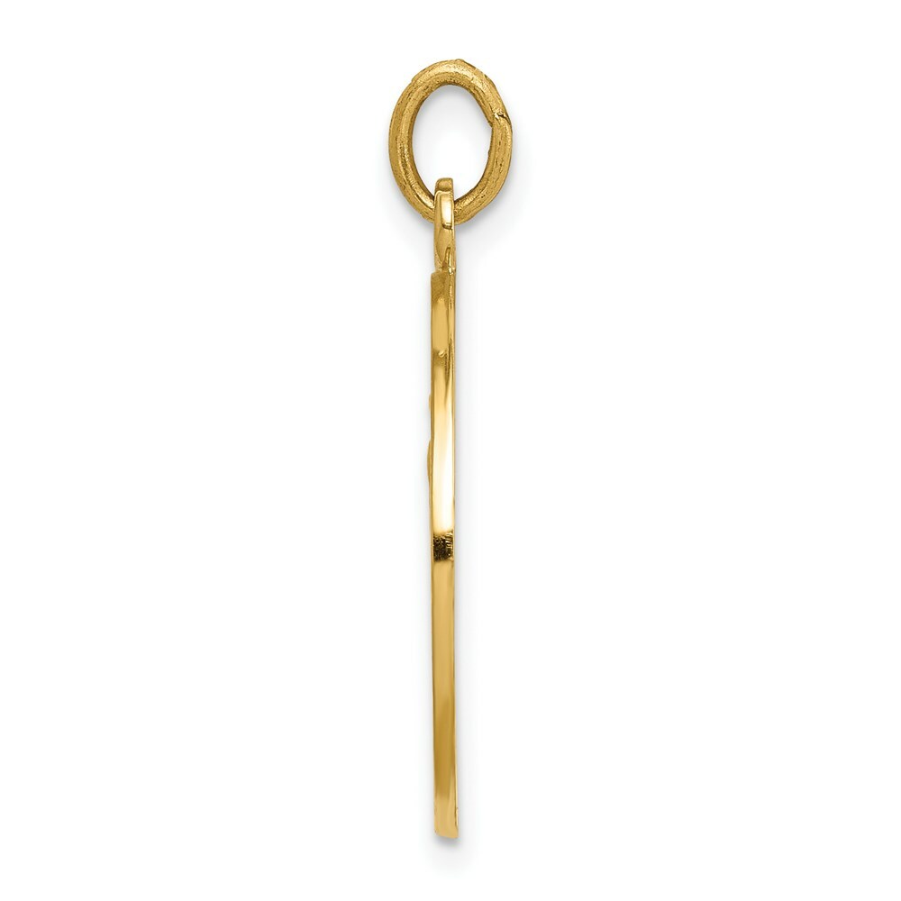 14K Yellow Gold Our Lady of Fatima Medal Pendant 19mm width