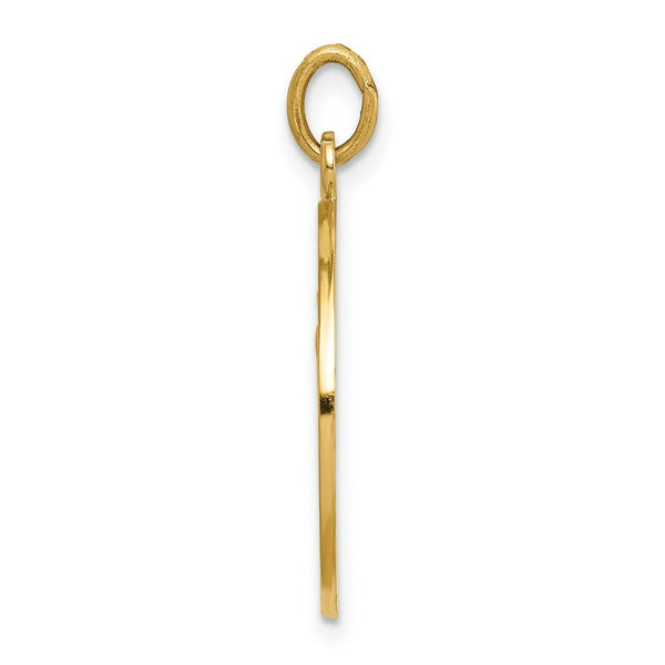 14K Yellow Gold Our Lady of Fatima Medal Pendant 19mm width