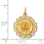 Load image into Gallery viewer, 14K Yellow Gold Our Lady of Fatima Medal Pendant 19mm width
