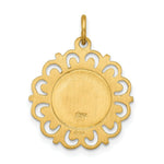 Load image into Gallery viewer, 14K Yellow Gold Our Lady of Fatima Medal Pendant 19mm width
