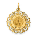 Load image into Gallery viewer, 14K Yellow Gold Our Lady of Fatima Medal Pendant 19mm width
