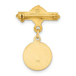 Load image into Gallery viewer, 14K Yellow Gold Our Lady of Guadalupe Medal Pin 17mm width
