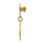 Load image into Gallery viewer, 14K Yellow Gold Saint Lucy Medal Pin 17mm width
