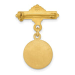 Load image into Gallery viewer, 14K Yellow Gold Saint John the Baptist Medal Pin 17mm width
