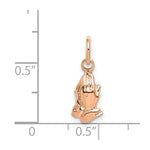 Load image into Gallery viewer, 14K Rose Gold Praying Hands Charm
