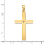 Load image into Gallery viewer, 14K Yellow Gold Polished .03ct. Diamond Cross Pendant
