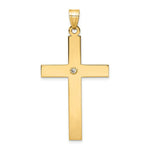 Load image into Gallery viewer, 14K Yellow Gold Polished .03ct. Diamond Cross Pendant
