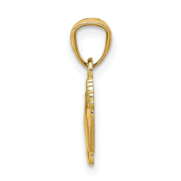 14K Yellow Gold Small Feet Pendant