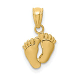 Load image into Gallery viewer, 14K Yellow Gold Small Feet Pendant
