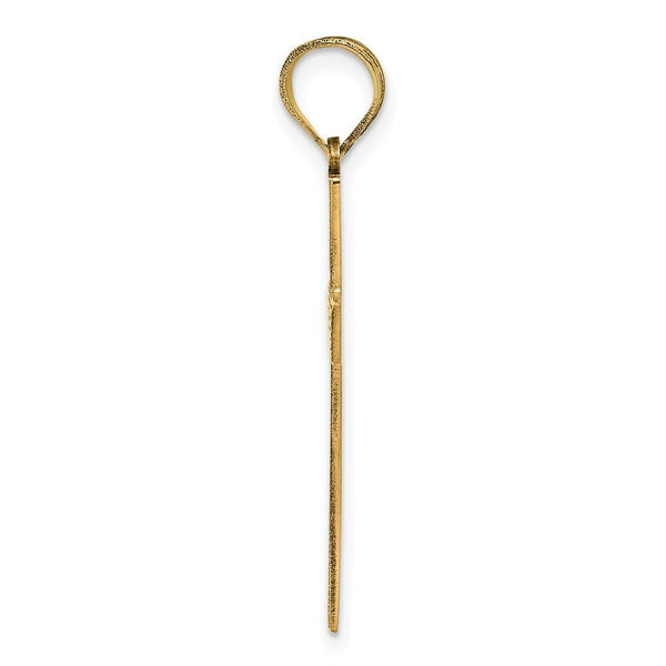 14K Yellow Gold Laser Designed Cross 33mm length