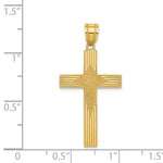 Load image into Gallery viewer, 14K Yellow Gold Laser Designed Cross 33mm length
