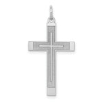 Load image into Gallery viewer, 14K White Gold Laser Designed Cross Pendant 33mm length
