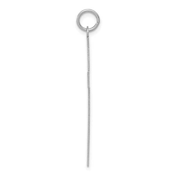 14K White Gold Laser Designed Cross Pendant 40mm length