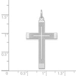 Load image into Gallery viewer, 14K White Gold Laser Designed Cross Pendant 40mm length
