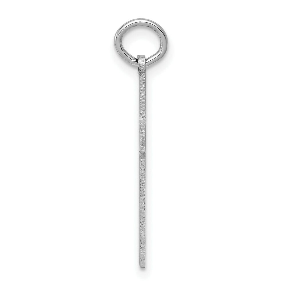 14K White Gold Laser Designed Cross Charm 26mm length