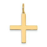 Load image into Gallery viewer, 14K Yellow Gold Laser Designed Cross Charm 22mm length
